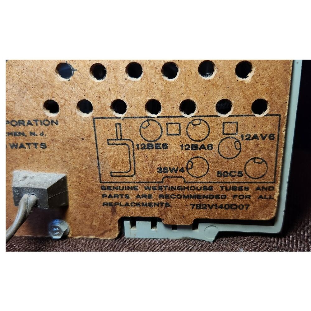 Westinghouse Space Maker tube Radio Vintage 1960s MCM Retro Model H210L5 - Picture 6 of 9